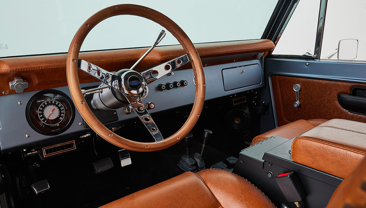 Ford Bronco 1972 Matte Brittany Blue Coyote Series with Black Soft Top