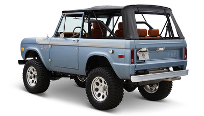 Ford Bronco 1972 Matte Brittany Blue Coyote Series with Black Soft Top