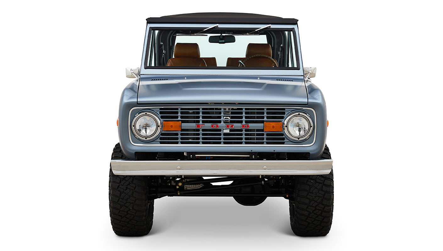Ford Bronco 1972 Matte Brittany Blue Coyote Series with Black Soft Top