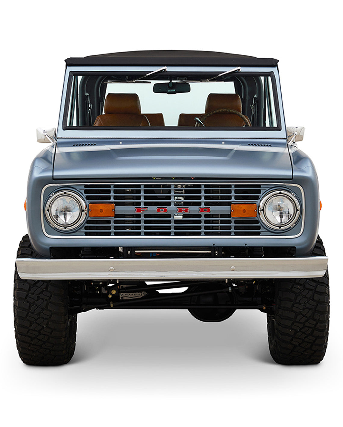 Ford Bronco 1972 Matte Brittany Blue Coyote Series with Black Soft Top