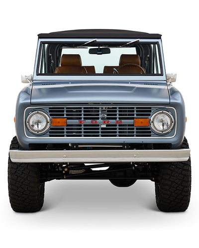 Ford Bronco 1972 Matte Brittany Blue Coyote Series with Black Soft Top
