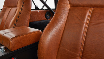 Ford Bronco 1972 Matte Brittany Blue Coyote Series with Black Soft Top Custom Leather Interior