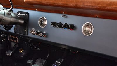 Ford Bronco 1972 Matte Brittany Blue Coyote Series with Black Soft Top Dash Detail