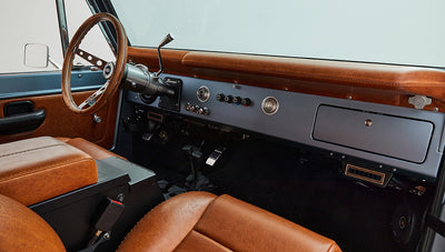 Ford Bronco 1972 Matte Brittany Blue Coyote Series with Black Soft Top Dash
