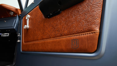 Ford Bronco 1972 Matte Brittany Blue Coyote Series with Black Soft Top Custom Leather Interior