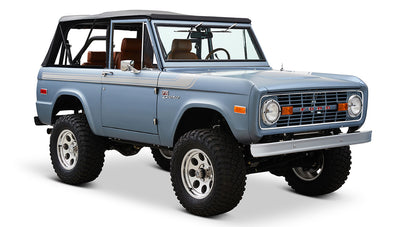 Ford Bronco 1972 Matte Brittany Blue Coyote Series with Black Soft Top