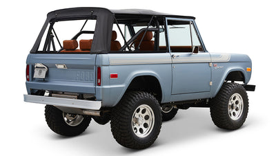 Ford Bronco 1972 Matte Brittany Blue Coyote Series with Black Soft Top