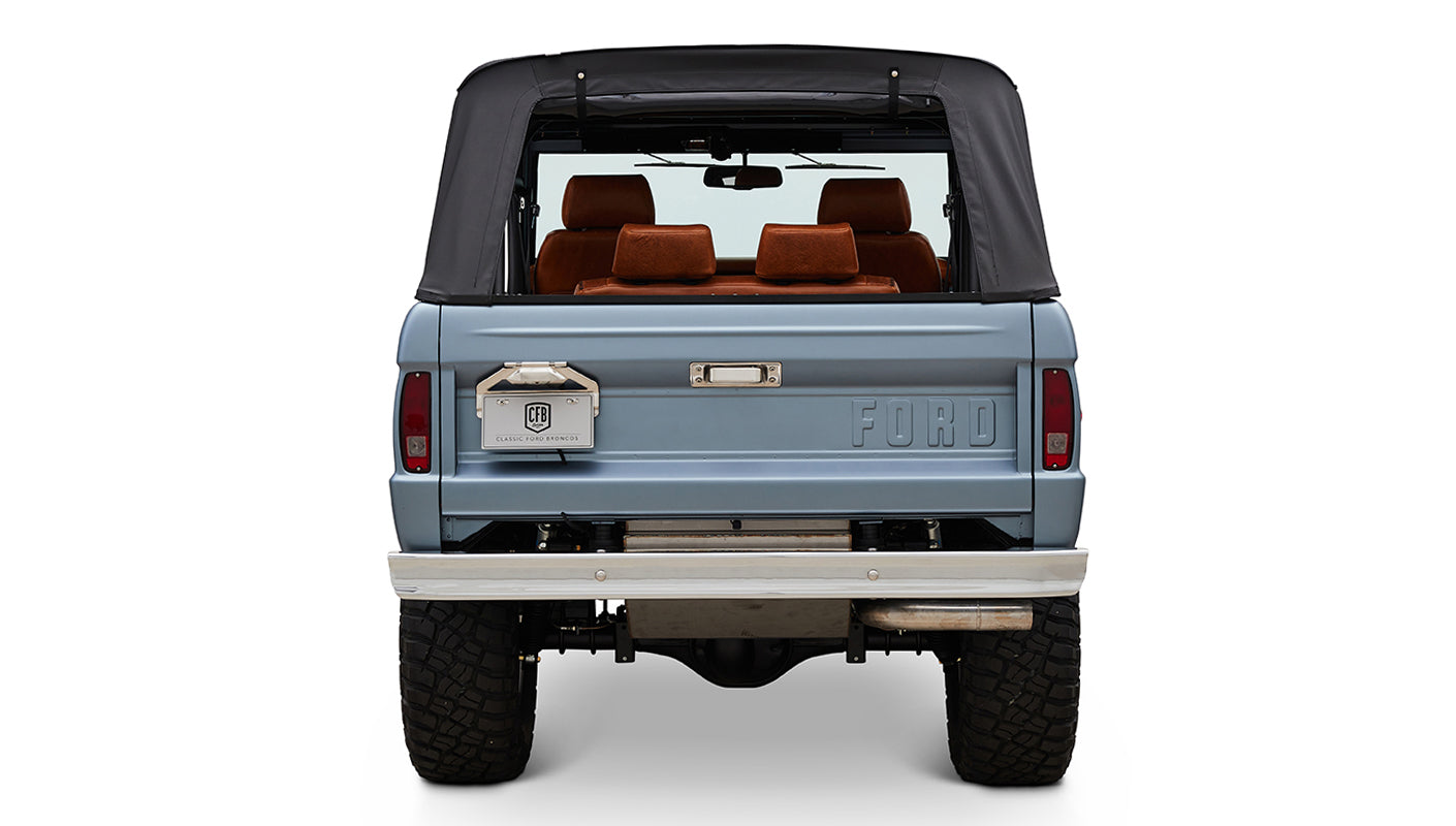 Ford Bronco 1972 Matte Brittany Blue Coyote Series with Black Soft Top