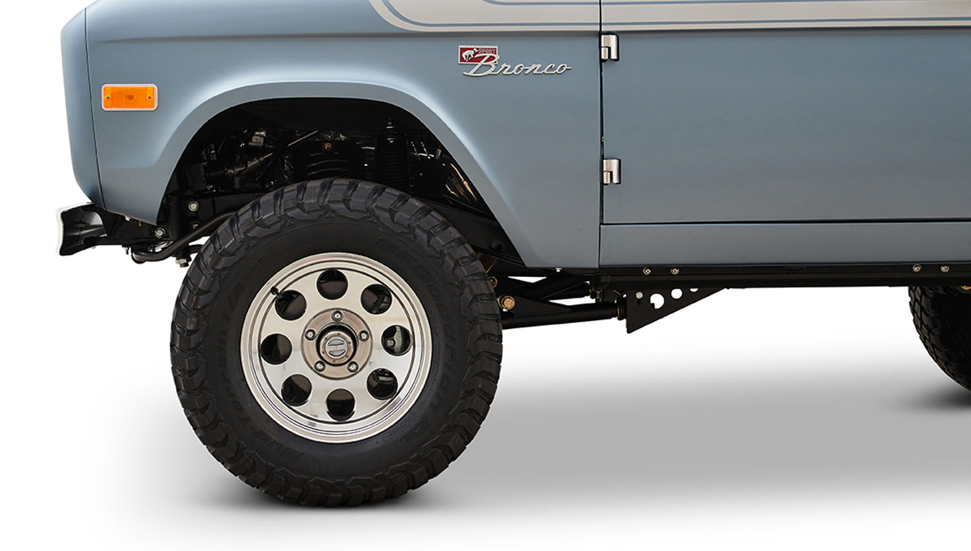 Ford Bronco 1972 Matte Brittany Blue Coyote Series with Black Soft Top Wheel