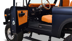 Ford Bronco 1972 Matte Navy Coyote Series with Custom Orange Rolls Royce Interior 5.0L Engine