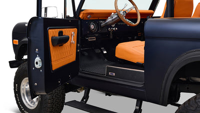 Ford Bronco 1972 Matte Navy Coyote Series with Custom Orange Rolls Royce Interior 5.0L Engine