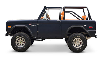 Ford Bronco 1972 Matte Navy Coyote Series with Custom Orange Rolls Royce Interior