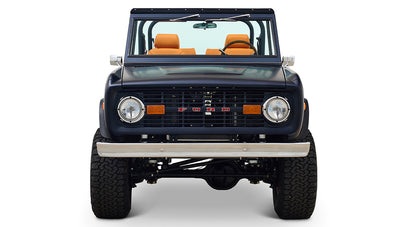 Ford Bronco 1972 Matte Navy Coyote Series with Custom Orange Rolls Royce Interior