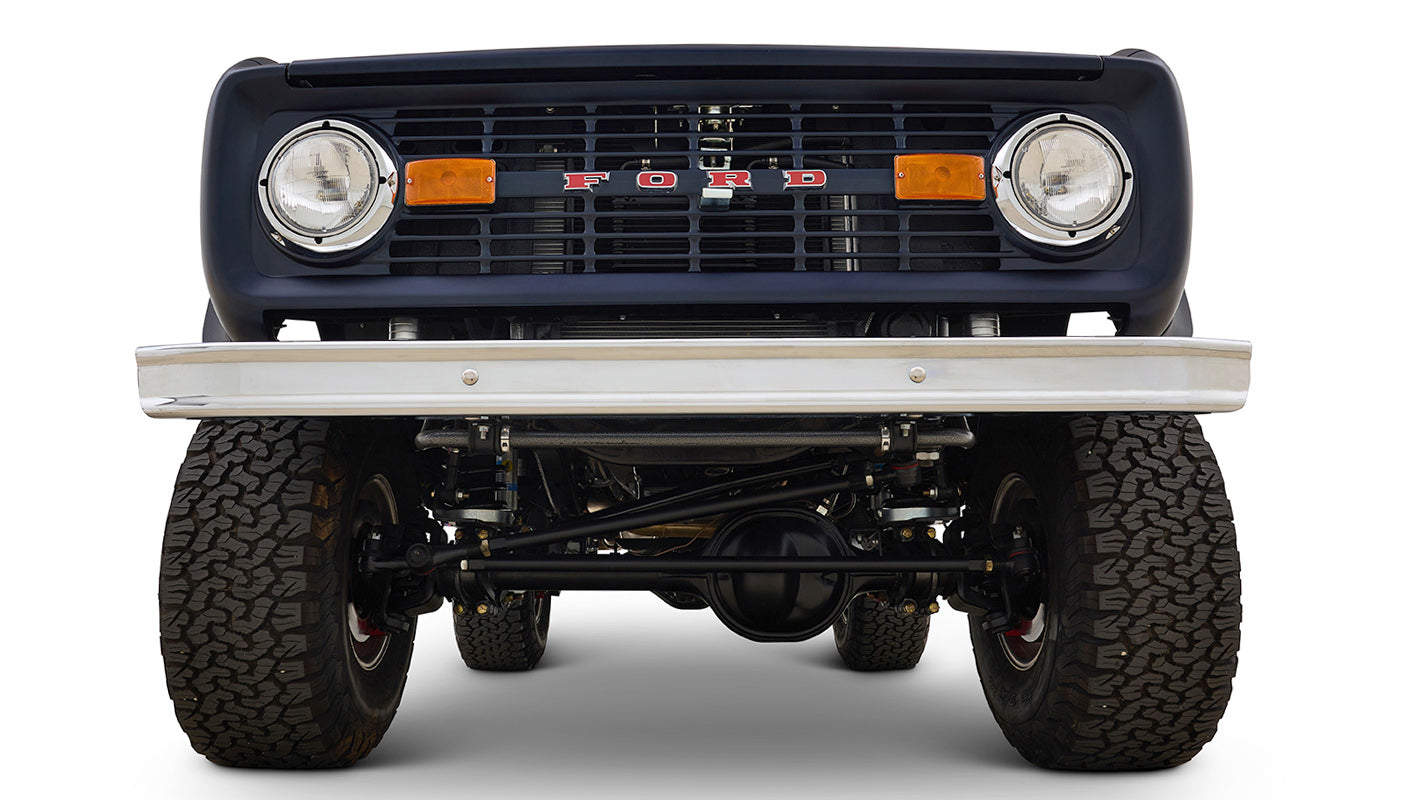 Ford Bronco 1972 Matte Navy Coyote Series with Custom Orange Rolls Royce Interior