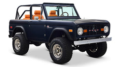Ford Bronco 1972 Matte Navy Coyote Series with Custom Orange Rolls Royce Interior