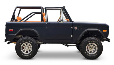 Ford Bronco 1972 Matte Navy Coyote Series with Custom Orange Rolls Royce Interior