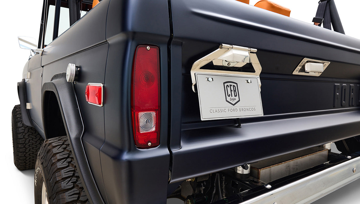Ford Bronco 1972 Matte Navy Coyote Series with Custom Orange Rolls Royce Interior 5.0L Engine