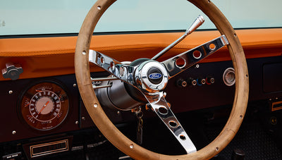 Ford Bronco 1972 Matte Navy Coyote Series with Custom Orange Rolls Royce Interior 5.0L Engine