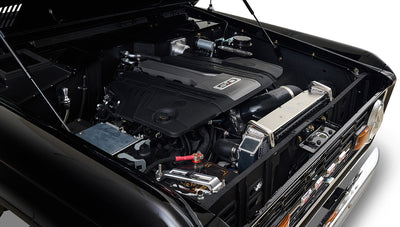 Ford Bronco 1972 Black Coyote Series with Custom Interior Engine