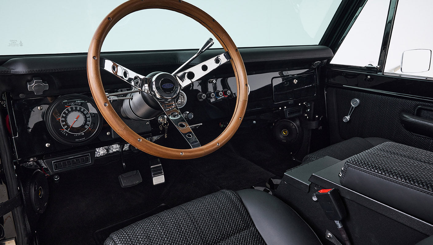 Ford Bronco 1973 Black Coyote Series with Black Soft Top Coyote 5.0L Engine