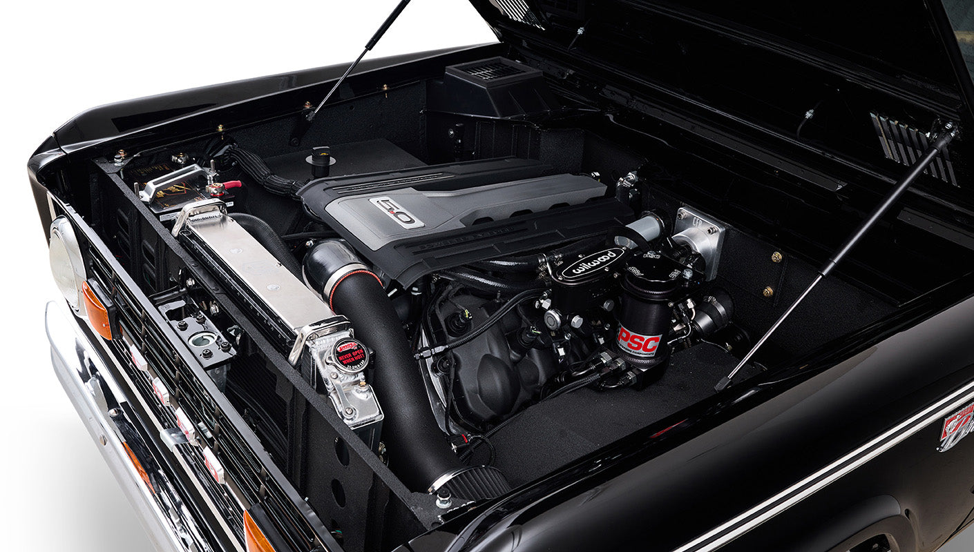 Ford Bronco 1973 Black Coyote Series with Black Soft Top Coyote 5.0L Engine