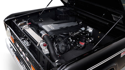Ford Bronco 1973 Black Coyote Series with Black Soft Top Coyote 5.0L Engine