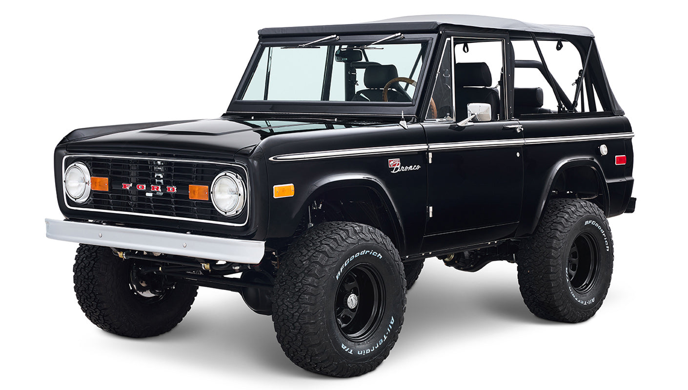 Ford Bronco 1973 Black Coyote Series with Black Soft Top