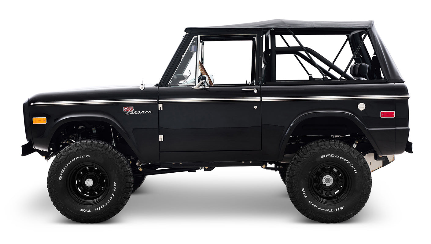 Ford Bronco 1973 Black Coyote Series with Black Soft Top