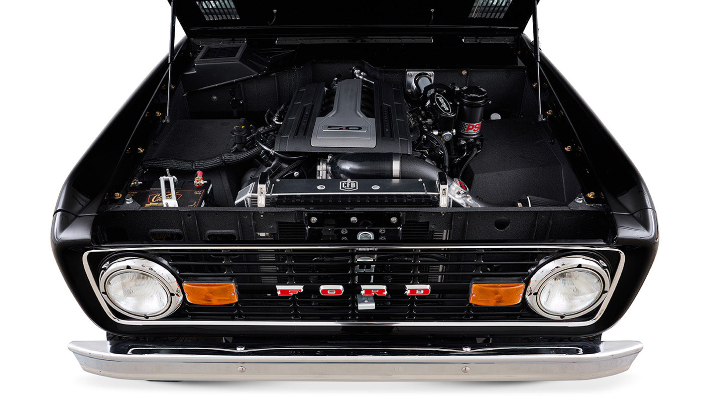 Ford Bronco 1973 Black Coyote Series with Black Soft Top Coyote 5.0L Engine