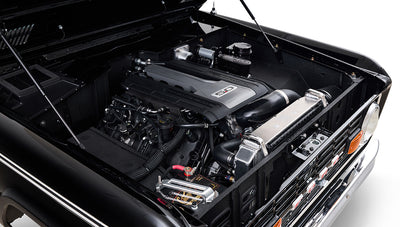 Ford Bronco 1973 Black Coyote Series with Black Soft Top Coyote 5.0L Engine