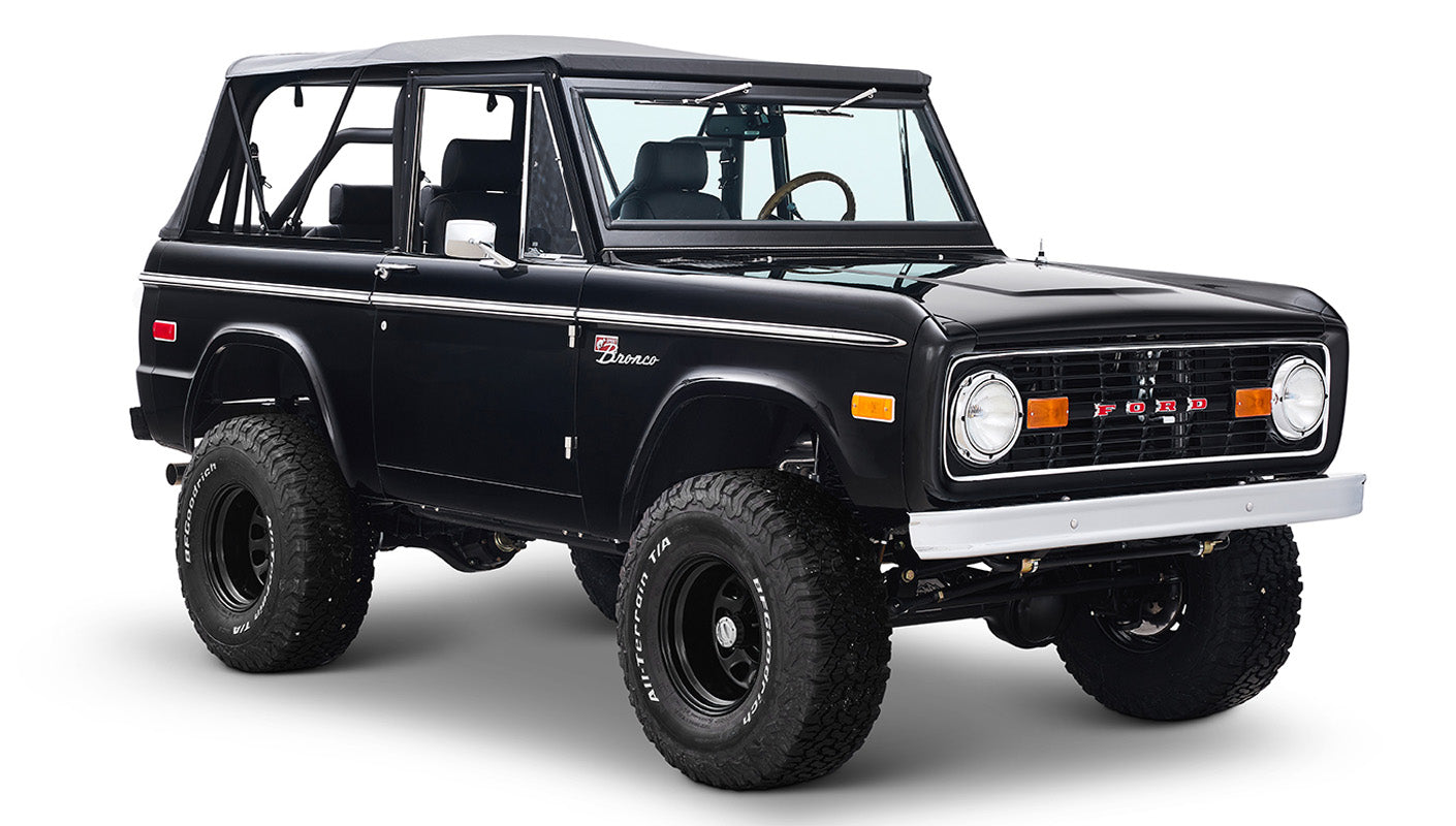 Ford Bronco 1973 Black Coyote Series with Black Soft Top