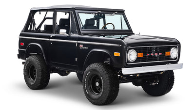 Ford Bronco 1973 Black Coyote Series with Black Soft Top
