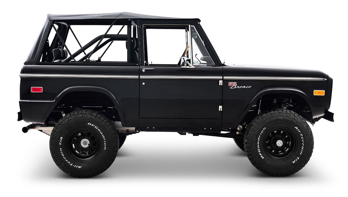 Ford Bronco 1973 Black Coyote Series with Black Soft Top