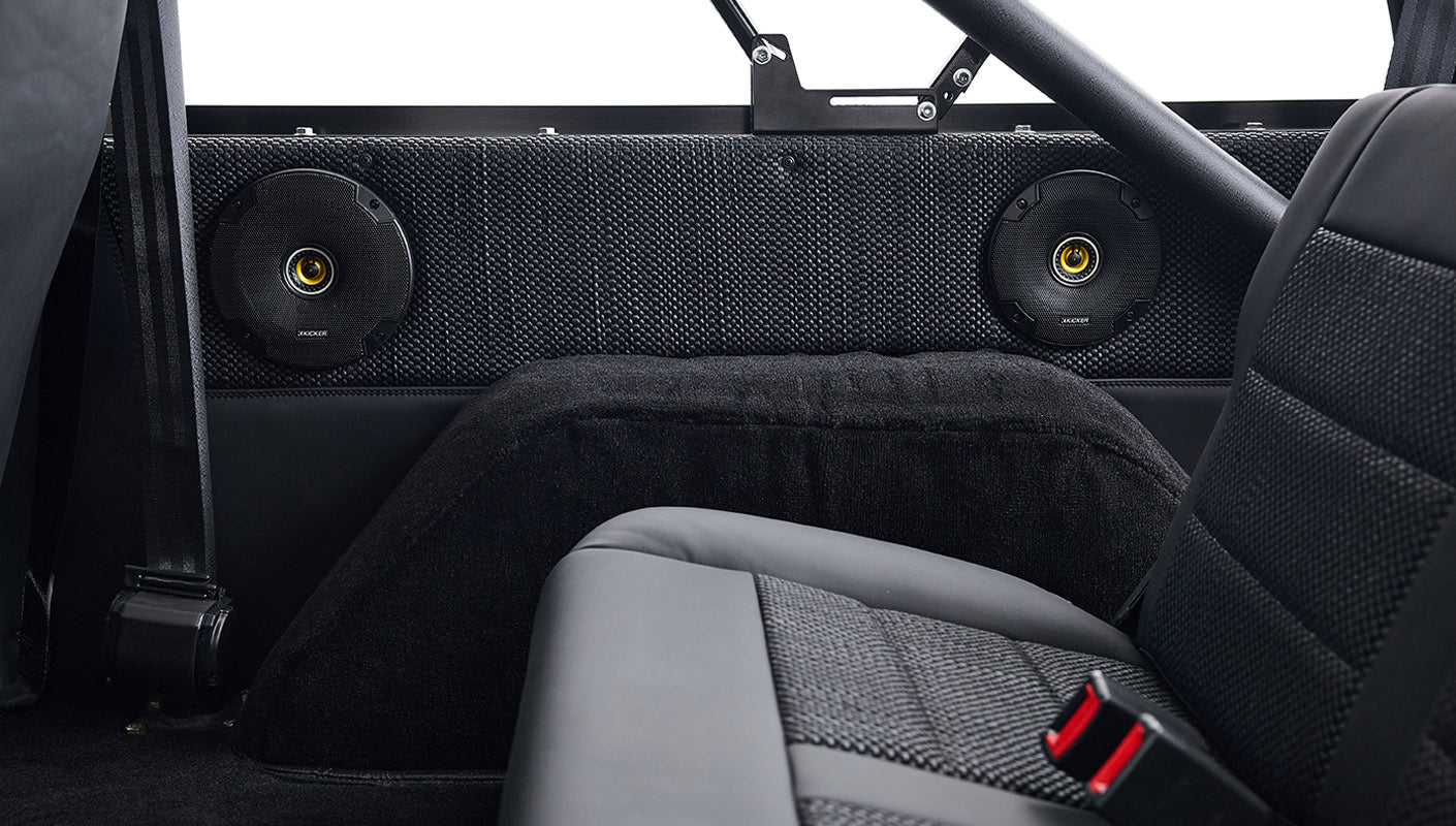 Ford Bronco 1973 Black Coyote Series with Black Soft Top Custom Basket Weave Interior