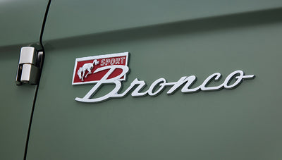 Ford Bronco 1973 Boxwood Green Coyote Series with Ball Glove Interior
