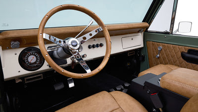 Ford Bronco 1973 Boxwood Green Coyote Series with Ball Glove Interior
