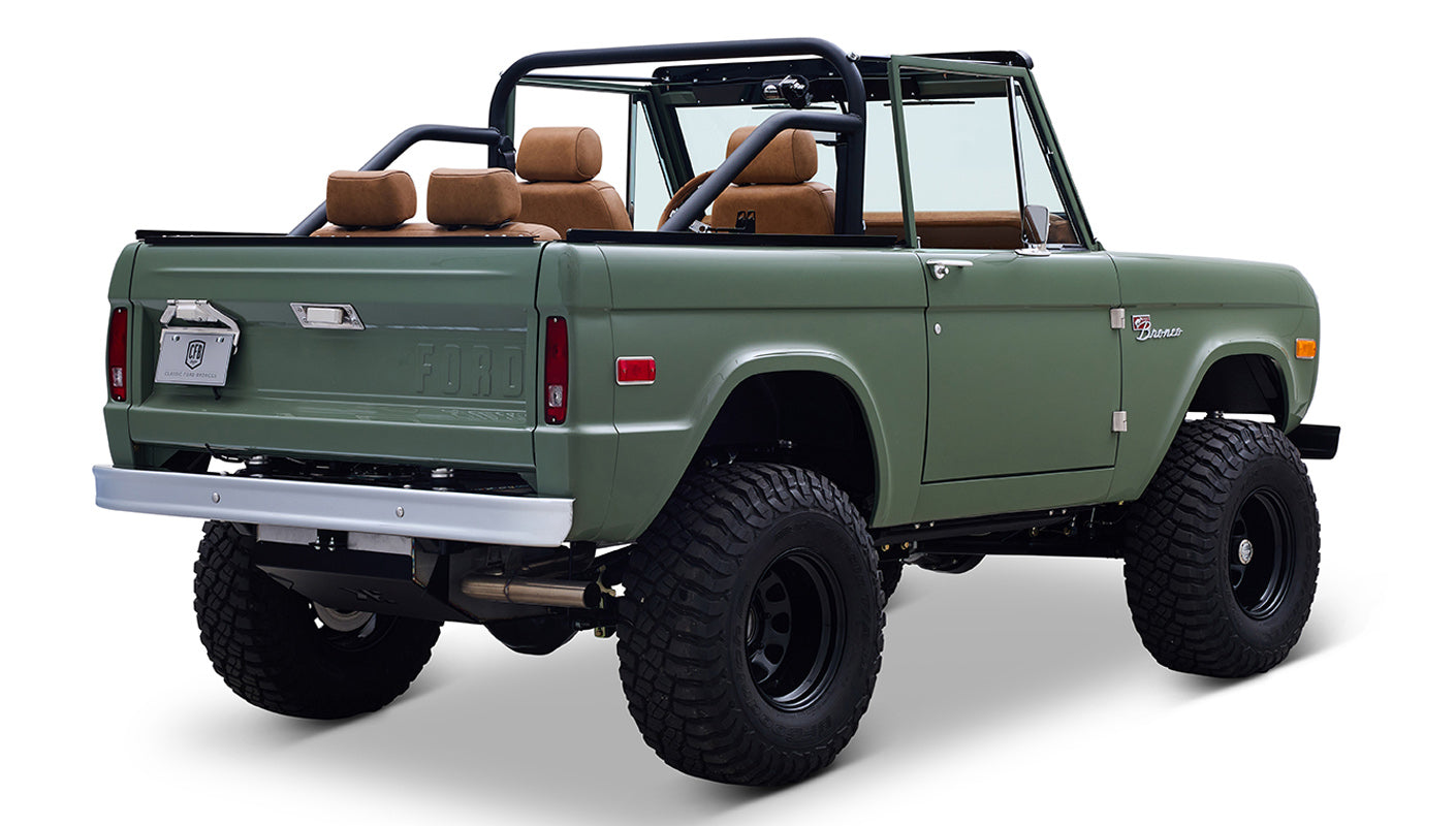Ford Bronco 1973 Boxwood Green Coyote Series with Ball Glove Interior