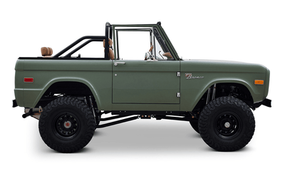 Classic Ford Bronco Ford Bronco 1973 Boxwood Green Coyote Series Passenger Side series