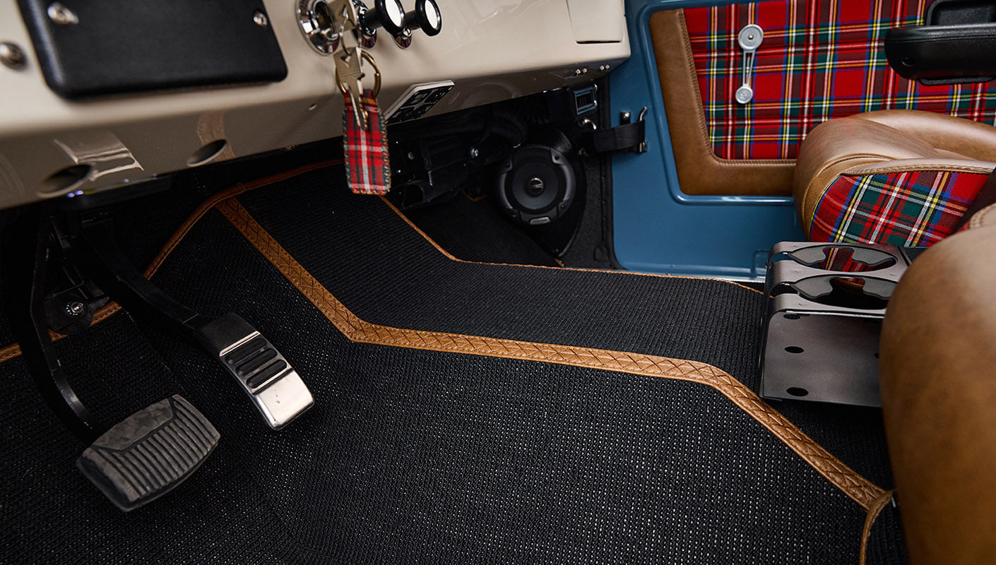 1973 Classic Ford Broncos Coyote Series with Bikini Top & Custom Leather and Tartan Plaid Interior