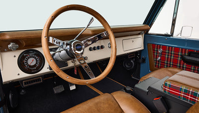 1973 Classic Ford Broncos Coyote Series with Bikini Top & Custom Leather and Tartan Plaid Interior