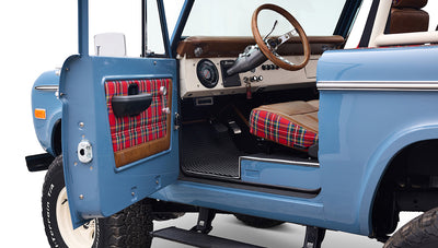 1973 Classic Ford Broncos Coyote Series with Bikini Top & Custom Leather and Tartan Plaid Interior