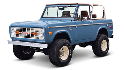 1973 Classic Ford Broncos Coyote Series with Bikini Top & Custom Leather and Tartan Plaid Interior
