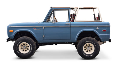 1973 Classic Ford Broncos Coyote Series with Bikini Top & Custom Leather and Tartan Plaid Interior