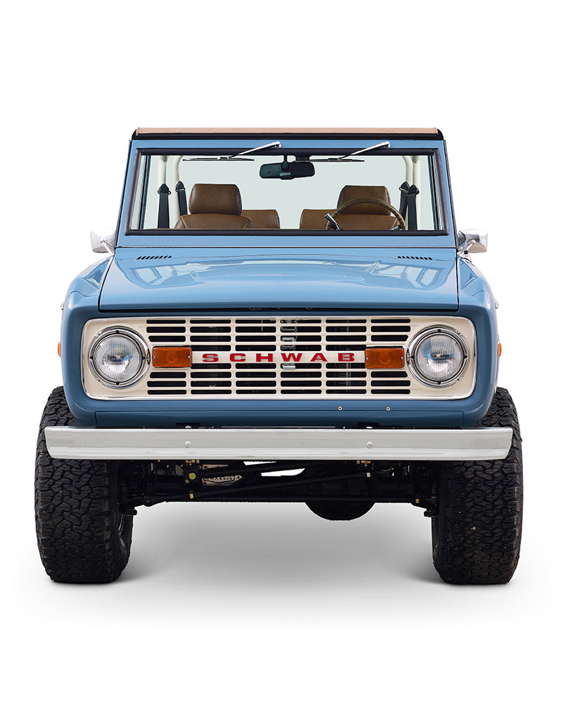 1973 Classic Ford Broncos Coyote Series with Bikini Top & Custom Leather and Tartan Plaid Interior