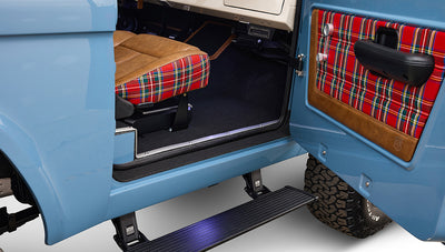 1973 Classic Ford Broncos Coyote Series with Bikini Top & Custom Leather and Tartan Plaid Interior