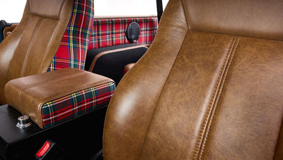 1973 Classic Ford Broncos Coyote Series with Bikini Top & Custom Leather and Tartan Plaid Interior