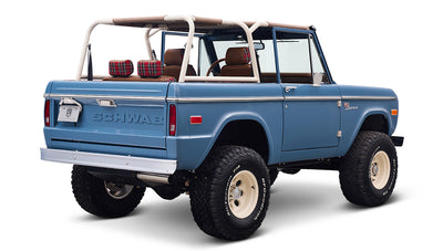 1973 Classic Ford Broncos Coyote Series with Bikini Top & Custom Leather and Tartan Plaid Interior