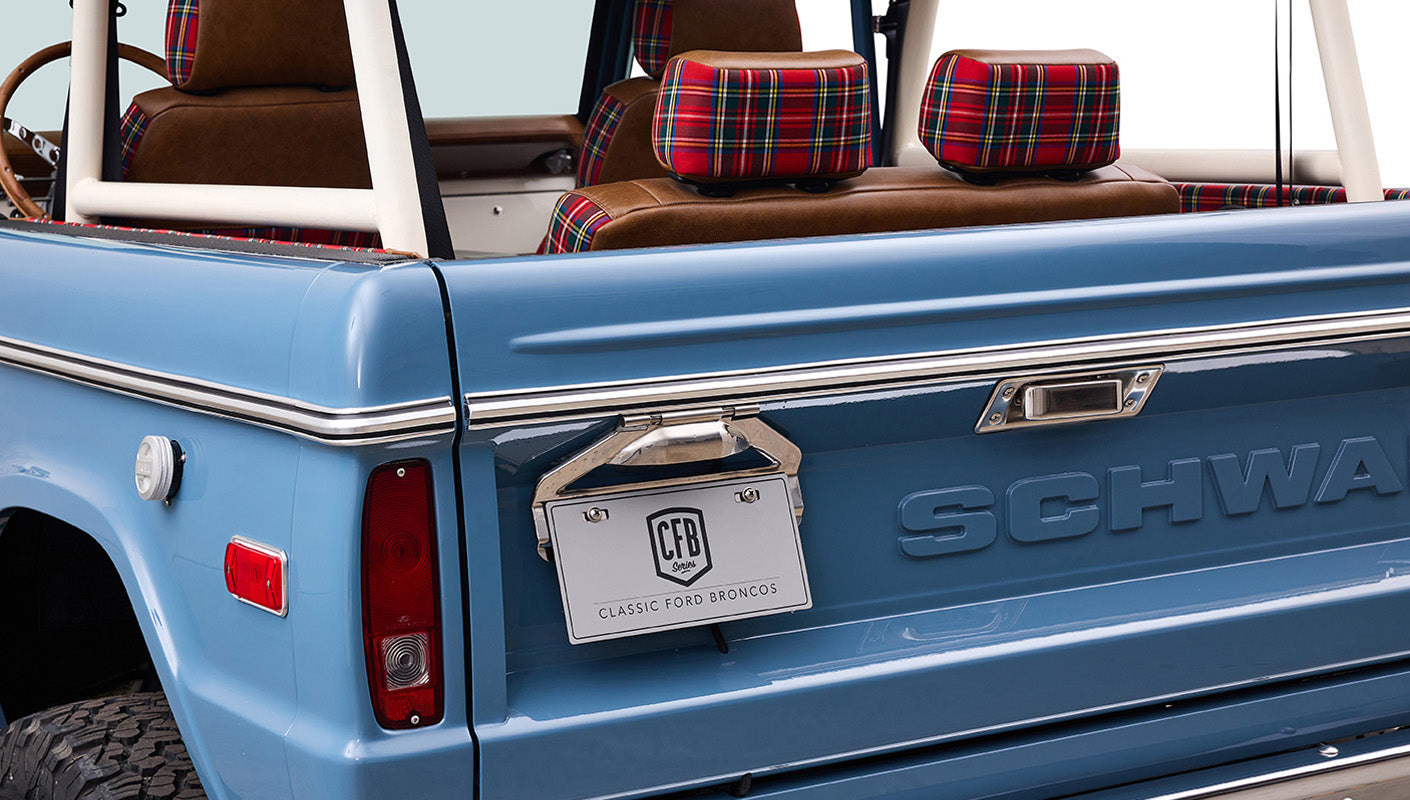 1973 Classic Ford Broncos Coyote Series with Bikini Top & Custom Leather and Tartan Plaid Interior