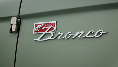 Ford Bronco 1973 Grasmere Green Coyote Series Wimbledon White Custom Interior