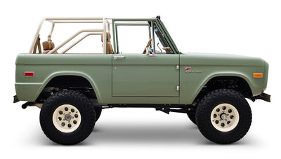 Ford Bronco 1973 Grasmere Green Coyote Series Wimbledon White Custom Interior